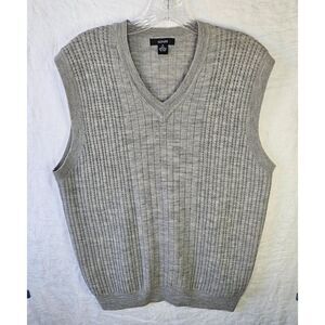 ALFANI Men's Merino Wool Ribbed Vest Elevated Basics Quiet Luxury Size Medium